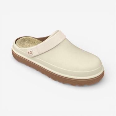Imagem de Babuche Boa Onda Cloe Feminina Com Pelo Off White, Off white, Crepe, 3