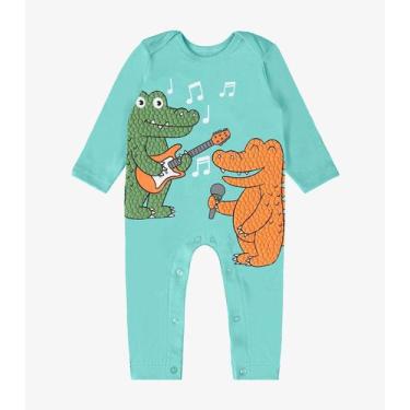 Imagem de Macacão Infantil Masculino Dino Rovi Kids Azul - Rovitex Kids