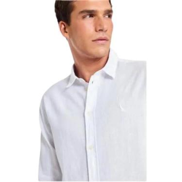 Imagem de Camisa Ml Linho Pienza Reserva, Branco, M