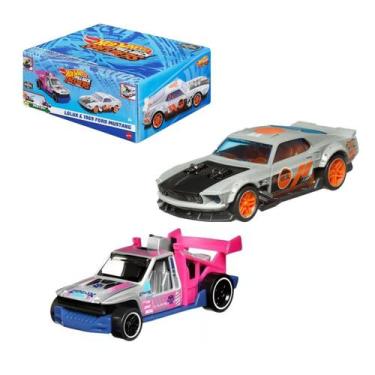 Imagem de Hot Wheels Pull-Back Speeders c/ 2 Carrinhos 1:43 Mattel, Lolux E Must