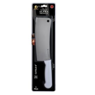 Imagem de Cutelo 8'' Aço Inox Profissional para Cortes Pesados com Cabo Anatômico para Cozinha In...