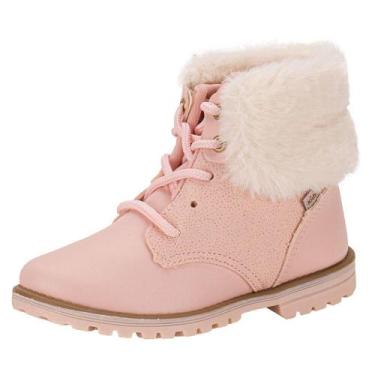 Imagem de Bota infantil coturno fashion baby kidy  0840091, Rosa, 22