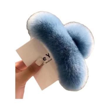 Imagem de Grande Presilha De Cabelo De Pelúcia Para Mulheres, Estilo Outono Inve