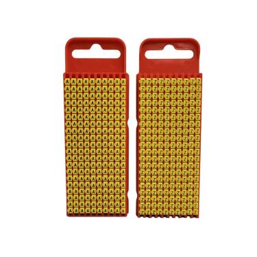 Imagem de Anilha WIC1 Marcador de Encaixe para Fios e Cabos com Perfil Antivibratório Amarelo Hellermanntyton 2,0-2,8MM
