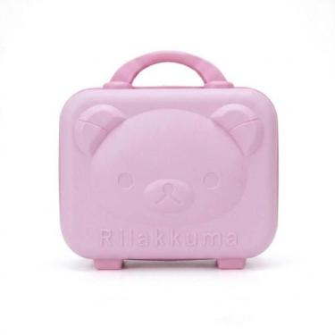 Imagem de Mini Maleta Para Maquiagens Viagem Tipo Frasqueira Modelo Ursinho Rígi