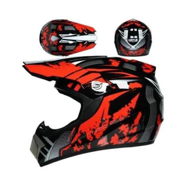 Imagem de Capacete De Moto Off-road Para Crianças, Capacete De Segurança Para Mo