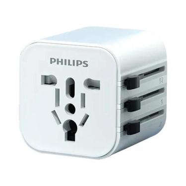 Imagem de Adaptador De Viagem Universal Philips: Conversor De Tomada EUA, UE, Au