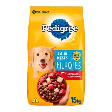 Imagem de Ração Pedigree Filhotes Medias Grandes Carne/Frango/Cereais 15kg