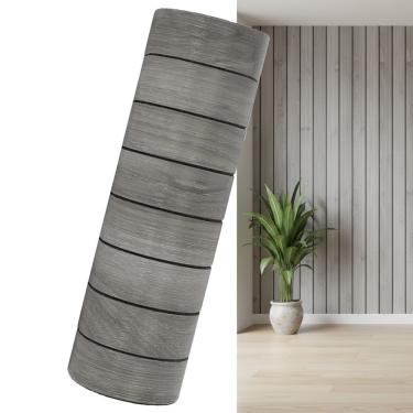 Imagem de Painel Ripado Adesivo BSL3845 Autocolante com Textura Ripada Que Imita Madeira Natural Amadeirado 300CM 60CM