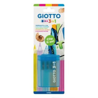 Imagem de Apontador de Lápis 3 em 1 com Depósito Blister GIOTTO Azul, Azul