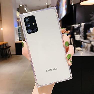 Imagem de Capa de telefone Fashion Square Fluorescent Glitter para Samsung S20 FE Plus Note 20 Ultra S10 A71 A51 A50 A70 S21 Ultra FE A52 A72 Capa protetora, transparente, para S9 Plus