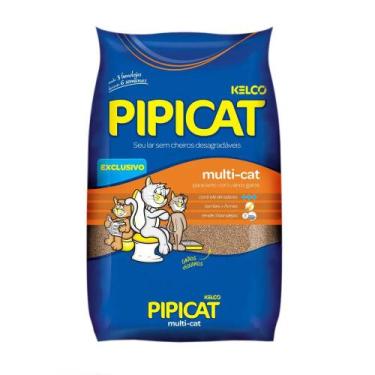 Imagem de Areia Sanitária Pipicat Multicat Para Gatos - Kelco (12Kg) - Pipicat -