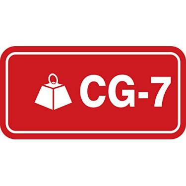 Imagem de Accuform TDF107XVM Adesivo Dura-Vinyl"CG-7 Control Gravity" etiqueta padrão de fonte de energia, 3,8 cm L x 7,6 cm C, branco sobre vermelho (pacote com 5)