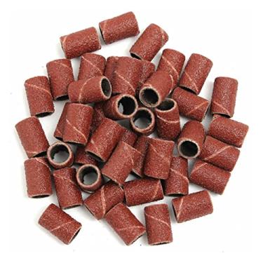 Imagem de 150 pcs Nail Art Lixar bandas para unha elétrica dril máquina broca arquivo para gel polonês removedor de acrílico 80# 120# 180# YYDFPIIA