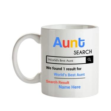 Imagem de Caneca personalizada Aunt - Presentes personalizados para tia - Caneca de café de 325 ml - Personalizada com o seu nome de tia