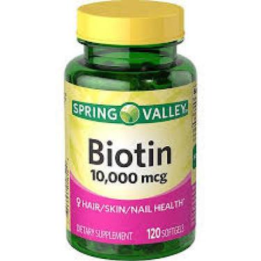 Imagem de Biotina (biotin) 10.000mcg c/ 120 softgels - Marca Spring Valley