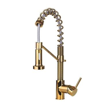 Imagem de Torneira Para Cozinha Gourmet Misturador Monocomando Extensível Araguari Pingoo.casa - Dourado