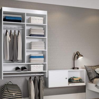 Imagem de Closet Suspenso sem Gaveta 84,5cmx135cmx35cm Linha Kids Quiditá Branco