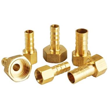 Imagem de 1/8"?1/4";?1/2";?3/8";?BSP Rosca F¨ºmea Conector de Cobre Conector Junta Adaptador Encaixe de Mangueira de Lat?o 4mm 6mm 8mm 10mm 19mm Barb Tail, 1/4", 12mm Barb