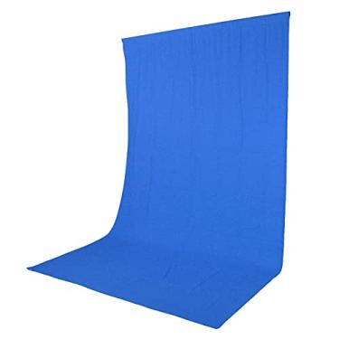 Imagem de Tela de fundo de foto, fundo de fotografia de estúdio pano de fundo opaco 2.97x1.97m / 9.7x6.5ft cor sólida antirrugas para foto para vídeo para estúdio(Azul (PU5214L))