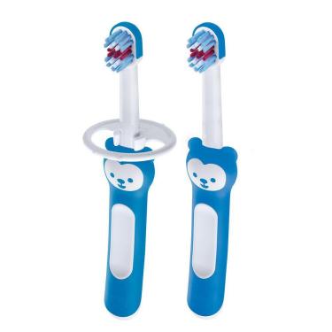 Imagem de Escova Infantil Mam Baby`s Brush Azul 2 Unidades