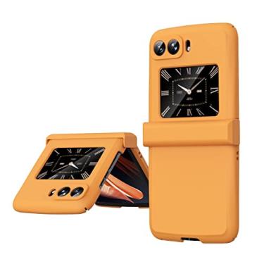 Imagem de For Motorola Moto Razr 2022 Skin Feel Macaron Three-piece Set Hinge Phone Case