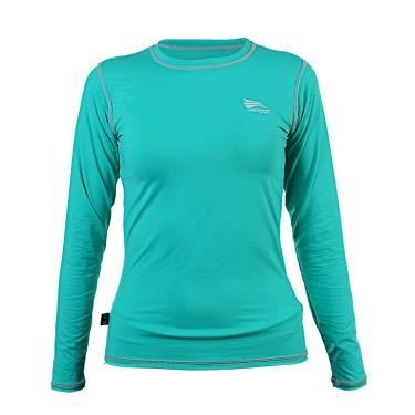 Imagem de Camiseta Praia Sol Piscina Proteção Solar UV 50+ - Adulto Feminina : Verde Enseada , Tam:: M , Unid