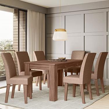Imagem de CONJUNTO SALA DE JANTAR GEORGIA 1,56 COM 6 CADEIRAS AMEND 07