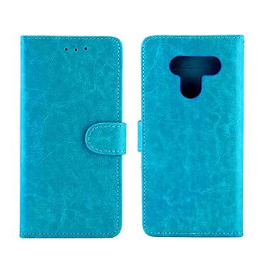 Imagem de HONGYAN Capa de telefone Para LG Q60 / K50 Crazy Cavalo Textura Horizontal Caixa De Couro Flip Com Titular e Cartão Slots & Carteira & Posto Frame Capa protetora