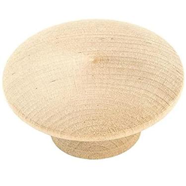Imagem de Pinehurst Crafts Puxadores de gaveta de madeira inacabados, puxadores de gaveta, perfeitos para maçanetas de armário de cozinha, ferragens de móveis, puxadores de gaveta de cômoda ou artesanato, 5 cm,