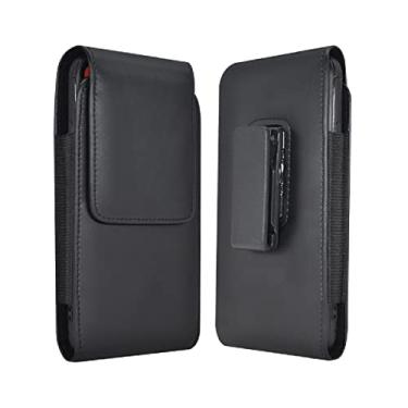 Imagem de Hojaster Capa com clipe giratório para cinto coldre de telefone celular de couro com clipe giratório para iPhone 11 XR 8 Plus Xs Max, Galaxy S10 Note HO119 0