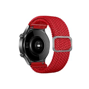 Imagem de HAZELS Pulseiras elásticas de nylon QuickFit para Garmin Fenix 7 7X 6 6X Pro 5X 5 3HR 935 945 EPIX Smart Watch Bands 22 26mm Pulseira (Cor: Vermelho, Tamanho: 22mm Fenix 7)