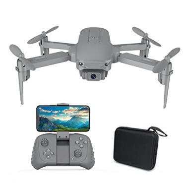 Imagem de LAURAG Drone RC com câmera Mini drone rc com câmera 4 k wi-fi fpv drone mini quadcóptero dobrável brinquedo para crianças com modo sem cabeça gesto foto função vídeo pacote saco de armazenamento