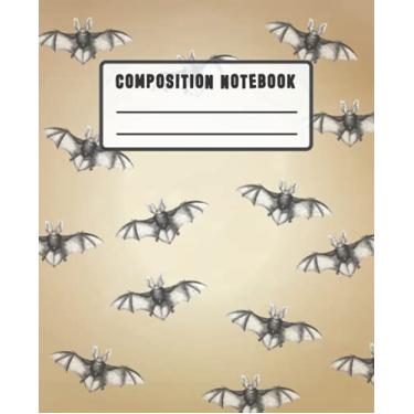Imagem de Caderno de redação de Halloween: caderno de diário pautado largo, uso para escola, design assustador de bruxa gótica, caderno de Halloween, 19 x 23 cm, 120 páginas