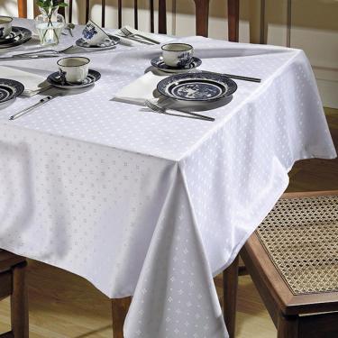 Dohler S.A. 'Toalha de Mesa Quadrada 4 Lugares Clean Passion Döhler, Branco