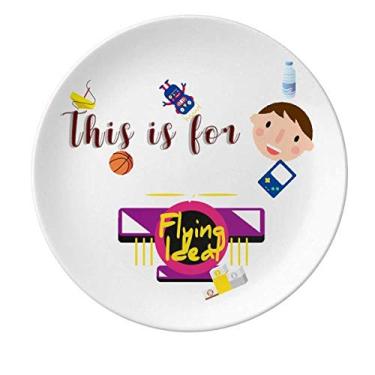 Imagem de Prato de porcelana infantil Happy Pure Dreams Jantar Prato Redondo Masculino