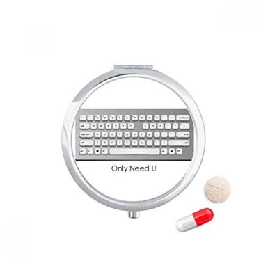 Imagem de Teclado programador só precisa de estojos de comprimidos em U, caixa de armazenamento de remédios