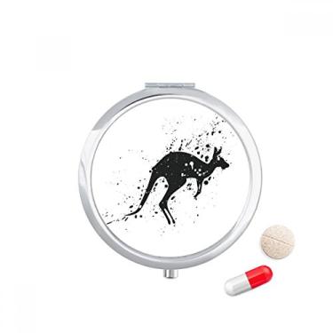 Imagem de Porta-comprimidos, saco de comprimidos simples preto e branco Mexican Kangaroo