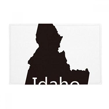 Imagem de DIYthinker Idaho Tapete antiderrapante para porta de banheiro com mapa dos Estados Unidos da América