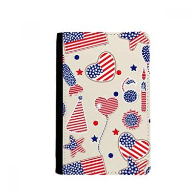 Imagem de Porta-passaporte com balão dos EUA, bandeira de coração e estrela para festivais, porta-cartões Notecase Burse