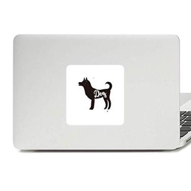 Imagem de Adesivo de cachorro preto e branco animal decalque vinil paster laptop decoração PC