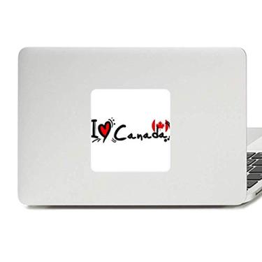 Imagem de I Love Canada Palavra Coração Decalque Vinil Paster Laptop Adesivo Decoração PC