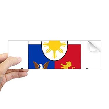 Imagem de DIYthinker Adesivo retangular com emblema nacional da Ásia Filipinas, decalque de janela