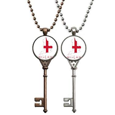 Imagem de OFFbb-USA Bandeira de mapa inglesa da cultura Art Deco, presente, chaveiro, colar pingente, joias, decoração de casais