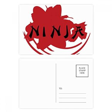 Imagem de Cartão postal de aniversário com palavras ninja japonesas Sakura