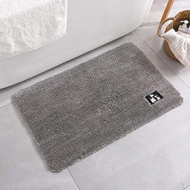 Imagem de Os tapetes antiderrapantes para banheiro Junjiale são super absorventes de veludo para banheiro. 15,7 x 23,15 cm