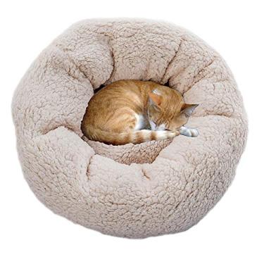 Imagem de Almofada Cama Almofadão Casa Casinha Macia Quente Confortável para Cachorro e Gato - Cor: Bege