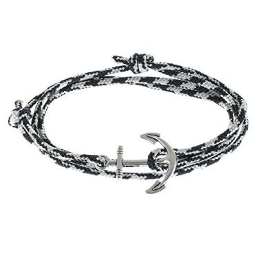 Imagem de West Coast Paracord — Pulseiras masculinas ajustáveis com âncora náutica e anzol – Disponível em uma variedade de acabamentos e cores – Feito de corda de nylon