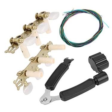 Imagem de Conjunto de enrolador de cordas 3 em 1, kit de substituição de cordas de guitarra antideslizante para reparo de guitarras