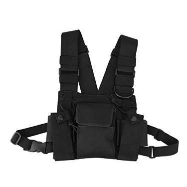 Imagem de Walkie Talkie Chest Pack, Nylon Walkie Talkie Chest Bag Universal Hands Free Adjustable Bag Hanging On Duty